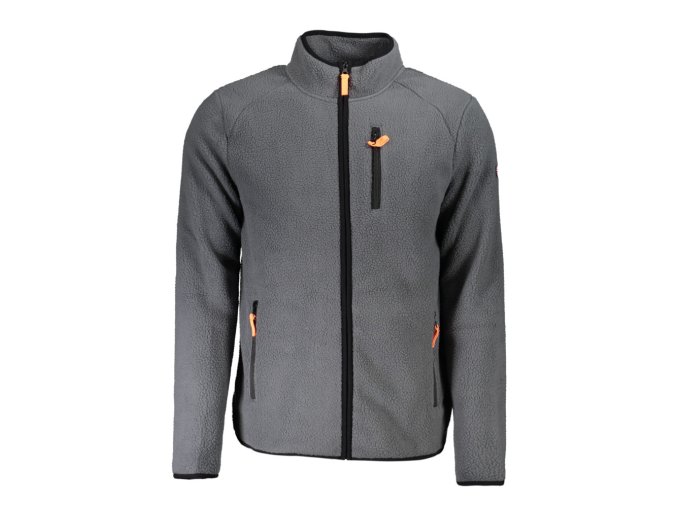 NORWAY 1963 Perfektná Pánska Mikina na zips Šedá (Veľkosť L, Farba šedá)