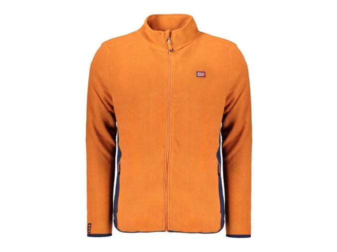 NORWAY 1963 Perfektná Pánska Mikina na zips Hnedá (Veľkosť L, Farba Hnedá)