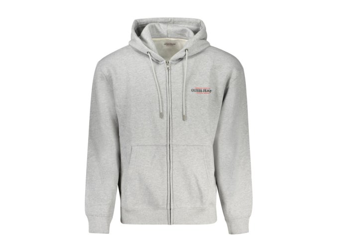 GUESS JEANS Perfektná Pánska Mikina Šedá (Veľkosť XL, Farba šedá)