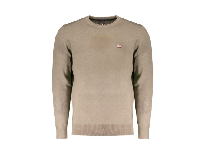 NORWAY 1963 Štýlový Pánsky Pulóver Hnedá (Veľkosť 2XL, Farba Hnedá)