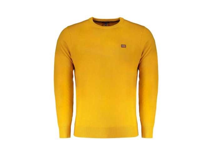 NORWAY 1963 Štýlový Pánsky Pulóver Žltá (Veľkosť 2XL, Farba žltá)