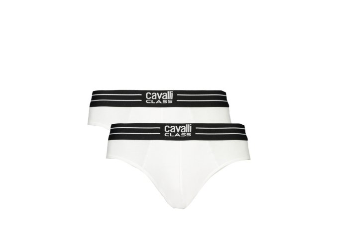 CAVALLI CLASS Perfektné Pánske Slipy Biela