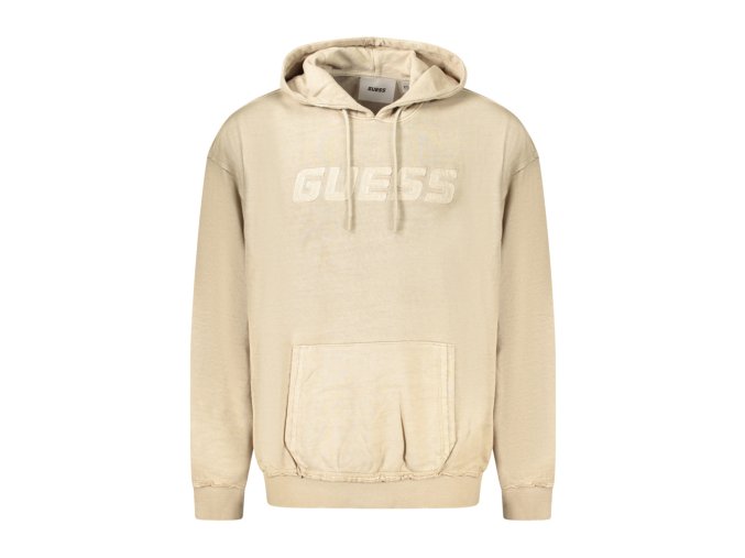 Pánska Mikina bez zipsu GUESS JEANS Béžová (Veľkosť XS, Farba Bežová)