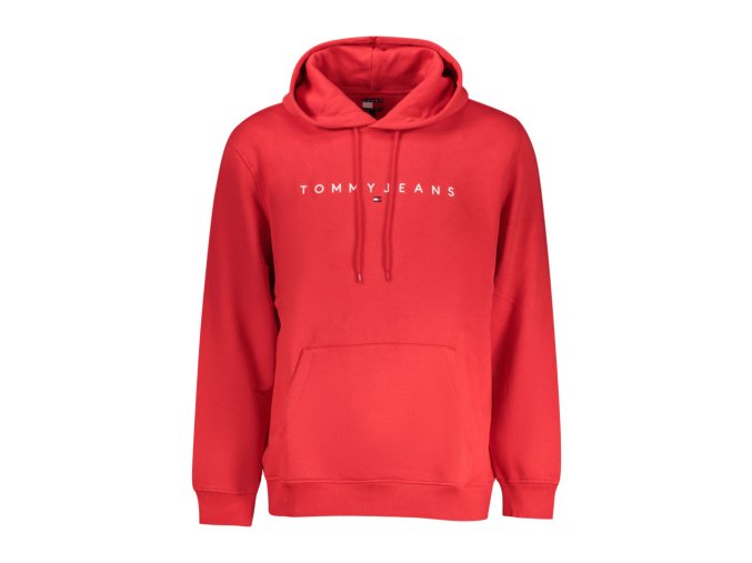 Pánska Mikina bez zipsu Tommy Hilfiger Červená (Veľkosť L, Farba červená)