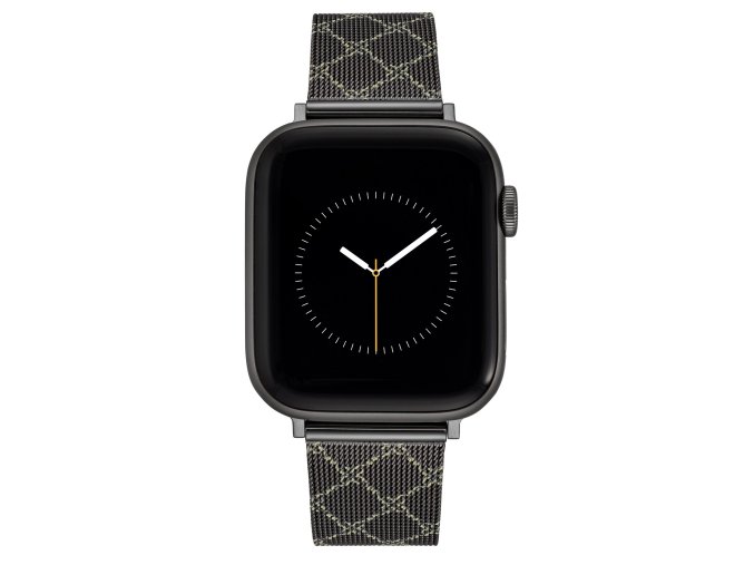 Sieťovaný remienok Nine West tmavosivý so vzorom, pre Apple Watch 38-41 mm