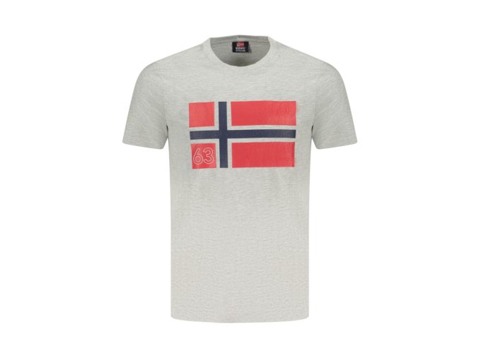 NORWAY 1963 Perfektné Pánske Tričko Krátky Rukáv Šedá