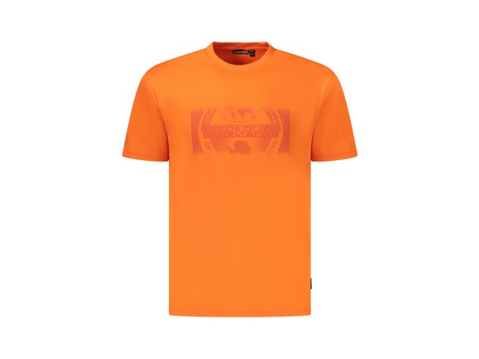 Napapijri Perfektné Pánske Tričko Krátky Rukáv Oranžová (Veľkosť S, Farba oranžová)