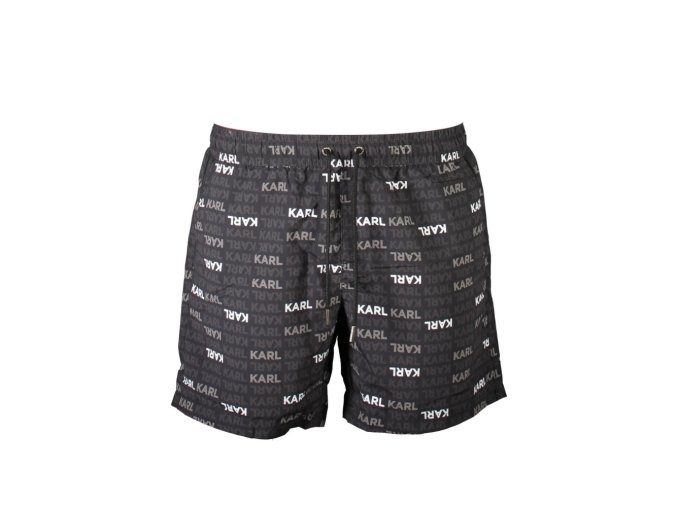 KARL LAGERFELD BEACHWEAR Perfektné Pánske Plavky Čierna (Veľkosť S, Farba čierna)
