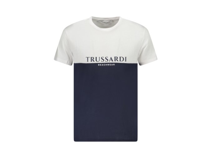 TRUSSARDI Perfektné Pánske Tričko Krátky Rukáv Biela (Veľkosť M, Farba Biela)