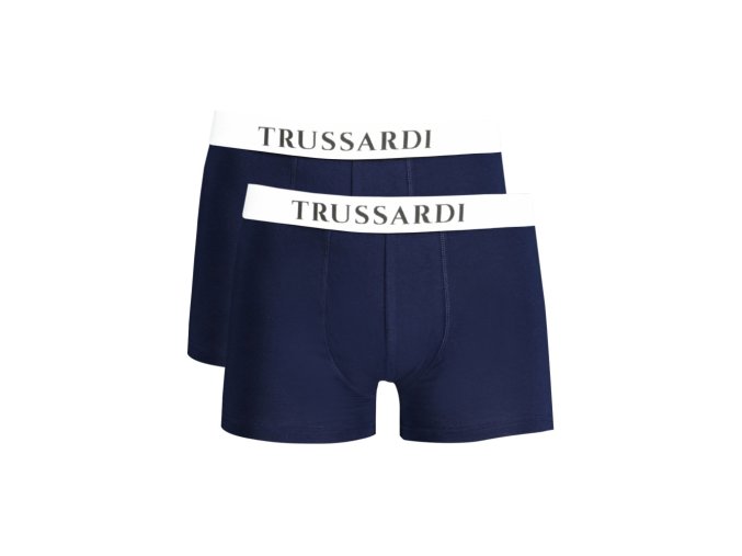 TRUSSARDI Perfektné Pánske Boxerky Modrá (Veľkosť L, Farba modrá)