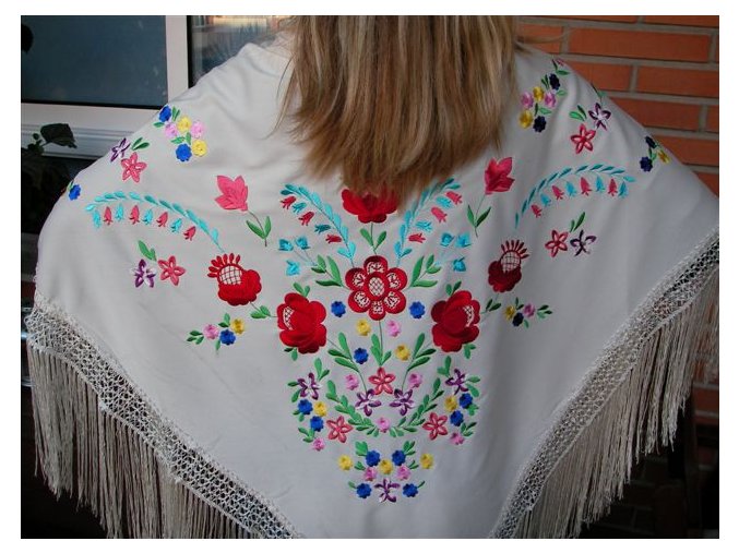 SHAWL FLAMENCO WOMAN PGM3933 (140 CM )