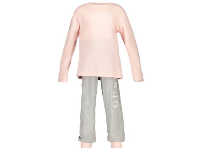GUESS JEANS Guess Jeans Dievčenská mikina bez zipsu Pink (Veľkosť 2A, Farba ružová)