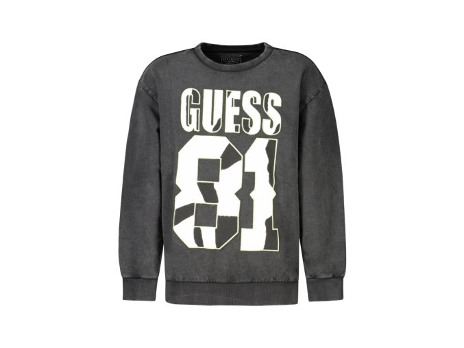 GUESS JEANS Guess Jeans Mikina Zipless Child Black (Veľkosť 16A, Farba čierna)