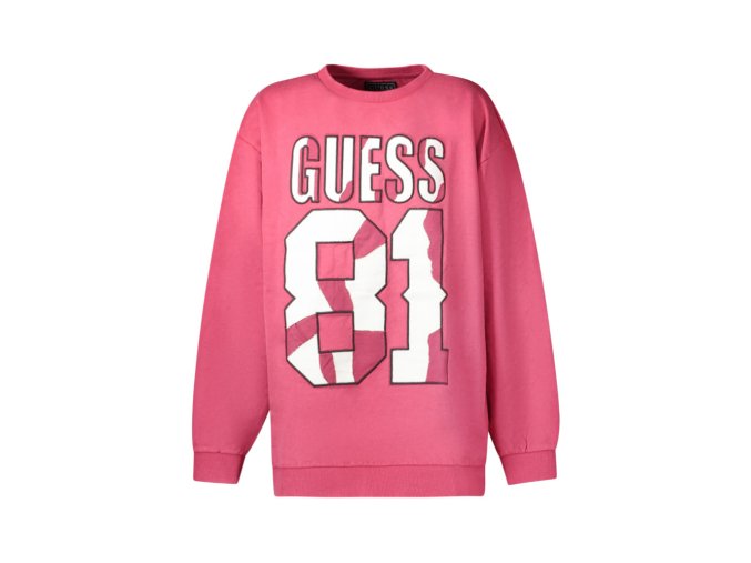 GUESS JEANS Guess Jeans Mikina Zipless Child Red (Veľkosť 16A, Farba červená)
