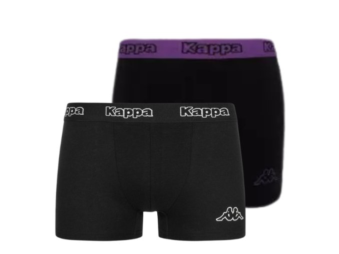Pánske Boxerky Kappa 2 Pack Čierne/Fialová (Veľkosť M, Farba Fialová)