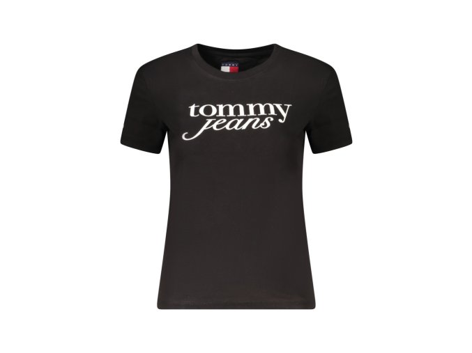 Tommy Hilfiger Perfektné Dámske Tričko Krátky Rukáv Čierna (Veľkosť XS, Farba čierna)