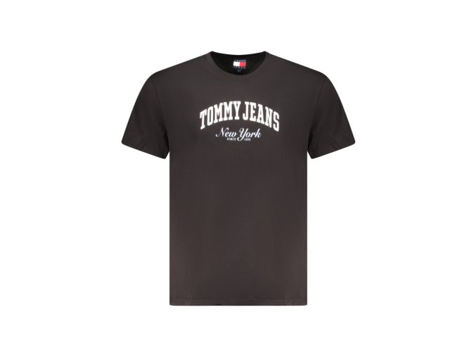 Tommy Hilfiger Perfektné Pánske Tričko Krátky Rukáv Čierna (Veľkosť L, Farba čierna)