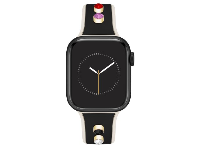Anne Klein Remienok silikónový čierno-krémový pre Apple Watch 38/40/41 WK/1082BKCH38