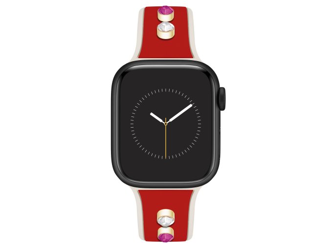 Anne Klein Silikónový remienok červený a krémový pre Apple Watch 38/40/41 WK/1082RDCH38