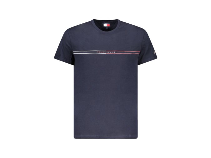 Tommy Hilfiger Perfektné Pánske Tričko Krátky Rukáv Modrá