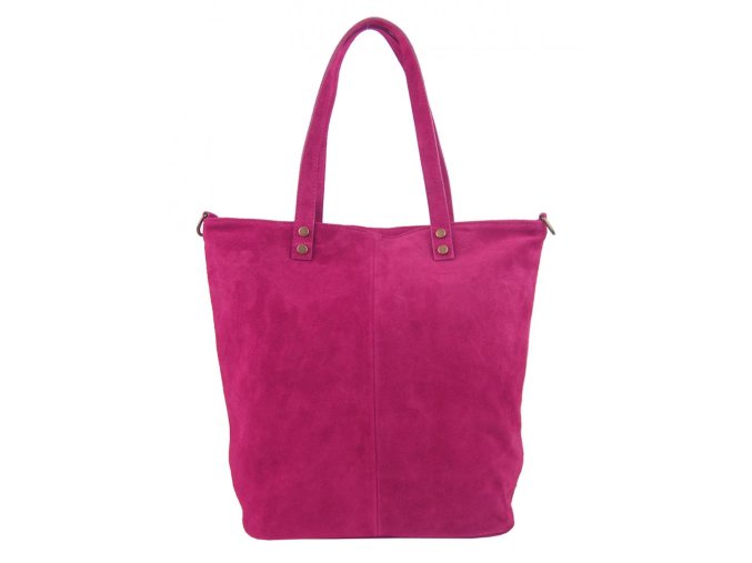 kozena fuchsiova brousena damska shopper kabelka s7112