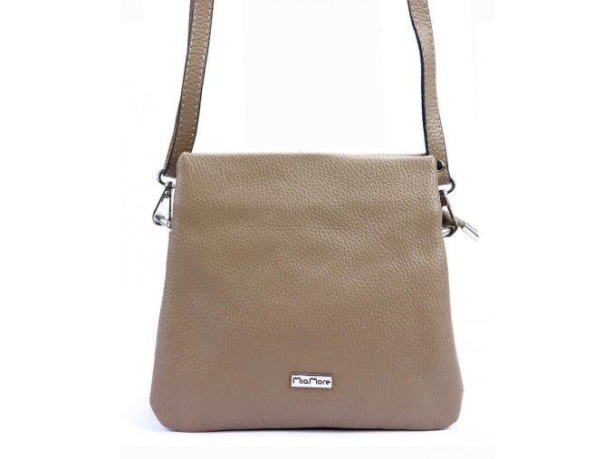 kozena damska crossbody kabelka miamore 01 022 taupe seda