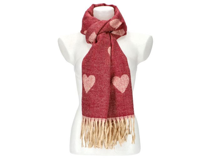 zimni damska sala hw59092 bordova