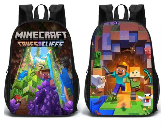oboustranny batoh s potisky minecraft typ3