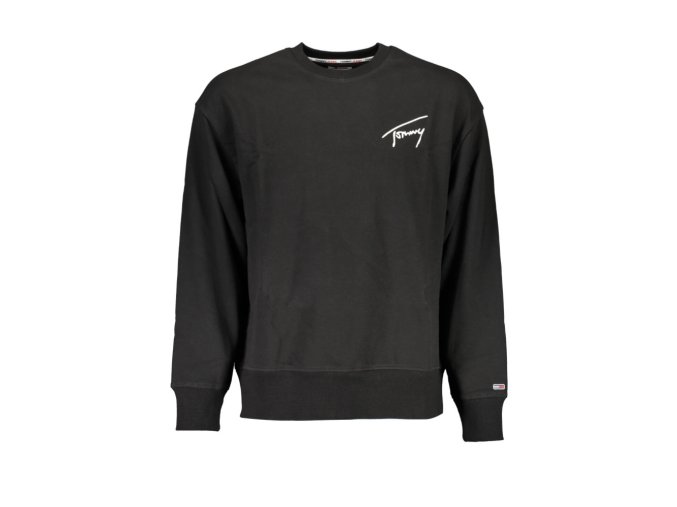 Pánska Mikina bez zipsu Tommy Hilfiger Čierna (Veľkosť M, Farba čierna)