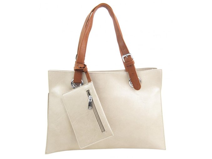 damska kabelka pres rameno 20236 kremova