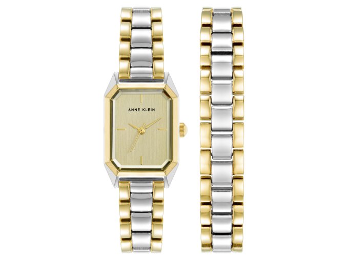 11579 anne klein damske hodinky hranate stribrne ak 5019ttst