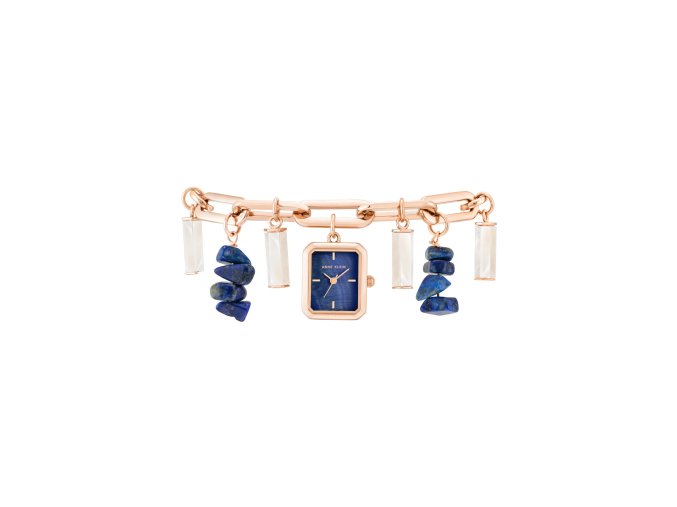 11582 3 anne klein damske naramkove hodinky hranate ak 4108blch