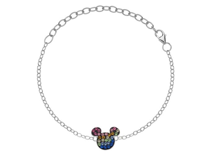 2790 1 disney mickey mouse stribrny naramek bs00025srml 55 cs
