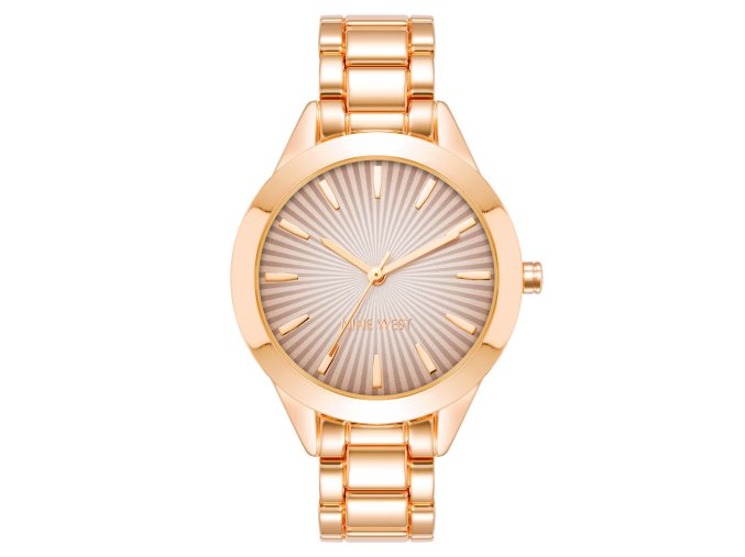 11510 nine west damske hodinky kulate ruzovo zlate nw 3006rgrg
