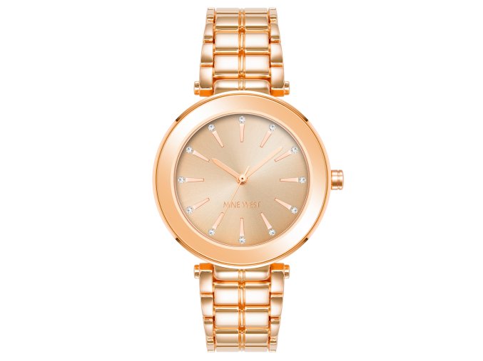 11540 nine west damske hodinky kulate ruzovo zlate nw 3020rgrg