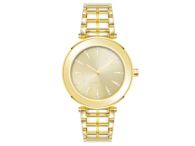 11537 nine west damske hodinky kulate zlate nw 3020chgb