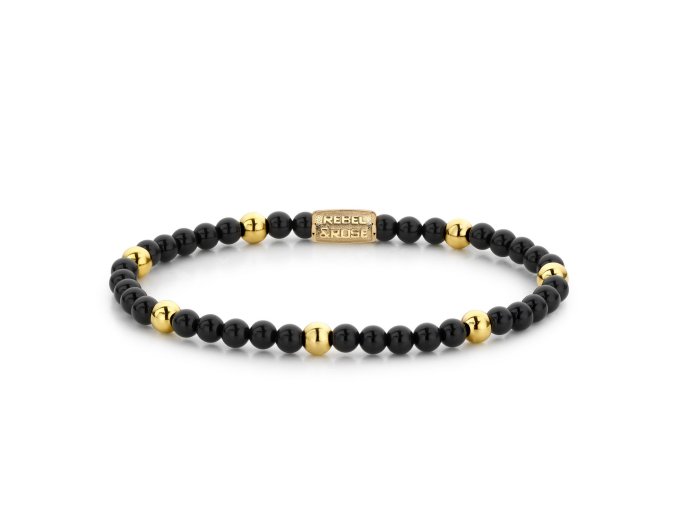 1107 rebel rose naramek black panther s pozlacenou sponou 4mm