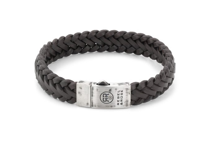 1257 rebel rose pansky naramek braided raw matt earth