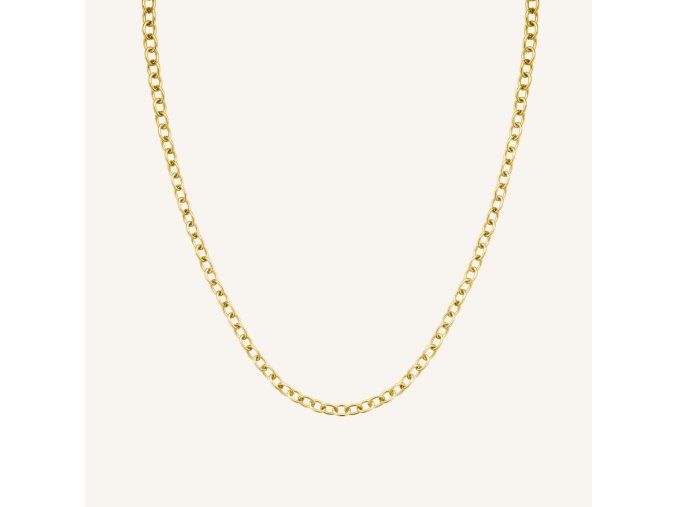 7088 1 rosefield nahrdelnik zlate barvy oval chainlink jnocg j626