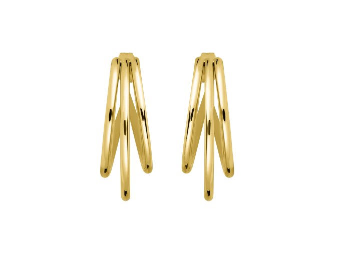 6899 3 rosefield nausnice zlate barvy triple hoops jethg j573