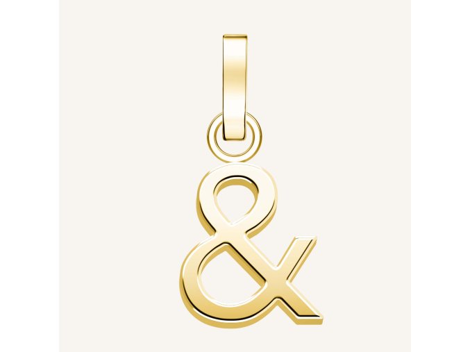 7463 1 rosefield privesek zlate barvy symbol ampersand