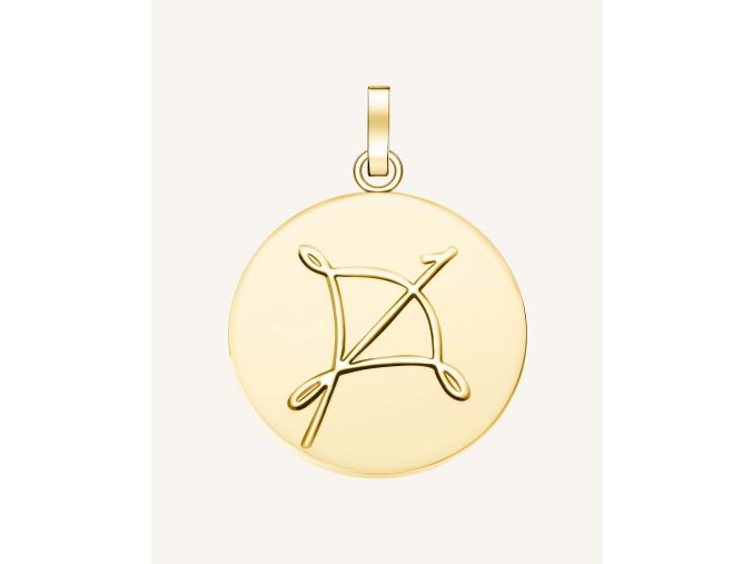 7199 2 rosefield privesek zlate barvy zodiac coin strelec