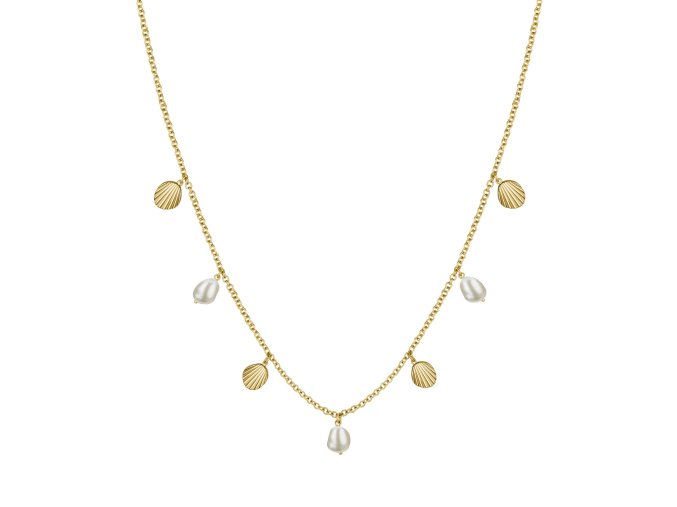 13252 rosefield multi shell and pearl charms necklace gold jmspng j161