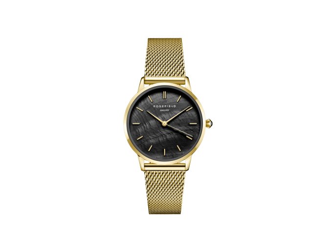 13744 2 rosefield pearl edit mesh black gold damske hodinky rbgmg r07