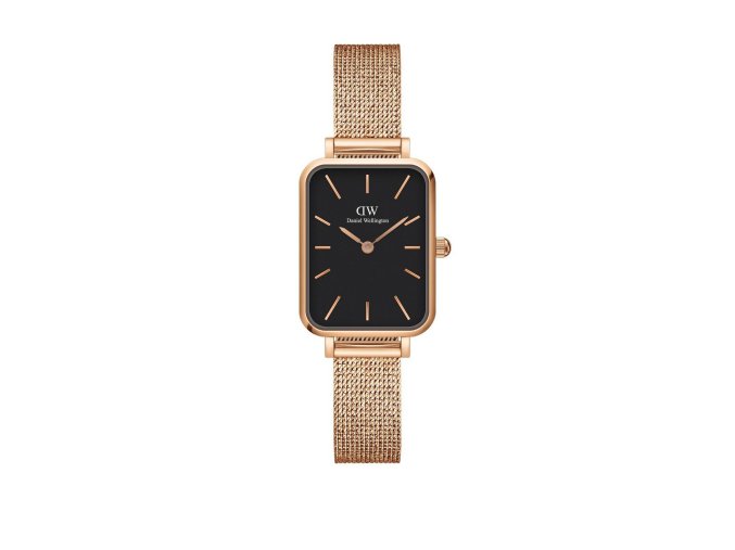 2628 3 daniel wellington hodinky quadro pressed mesh rose gold black dw00100432
