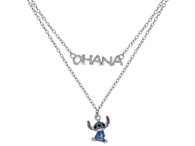 11029 disney detsky dvojity nahrdelnik lilo stitch stribrny ns00059srhl 17 cs