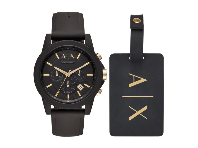 8471 3 armani exchange panska darkova sada outerbanks hodinky a reminek na zavazadla ax7105