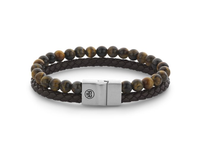 13078 rebel rose pansky dvojity naramek s bezpecnostni sponou full metal combo tiger lily