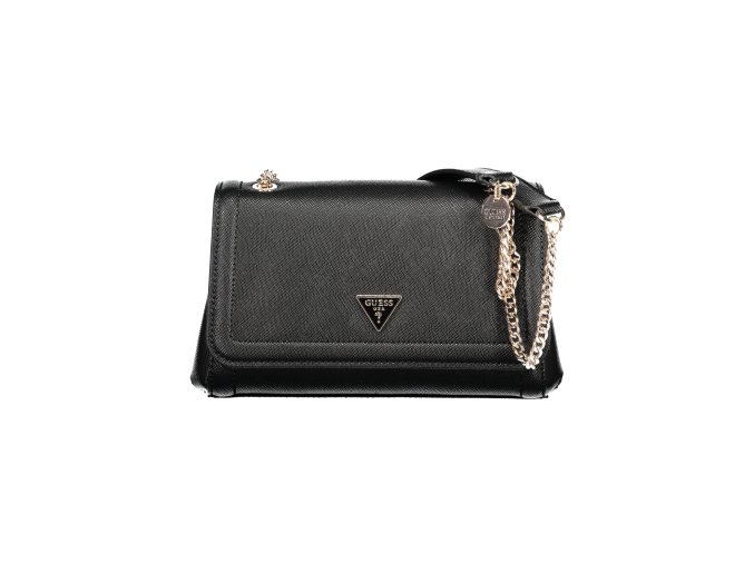 Štýlová Dámska Kabelka GUESS JEANS  24.0X16.0X6.0cm  Čierna (Velkost UNI, Farba Čierna)
