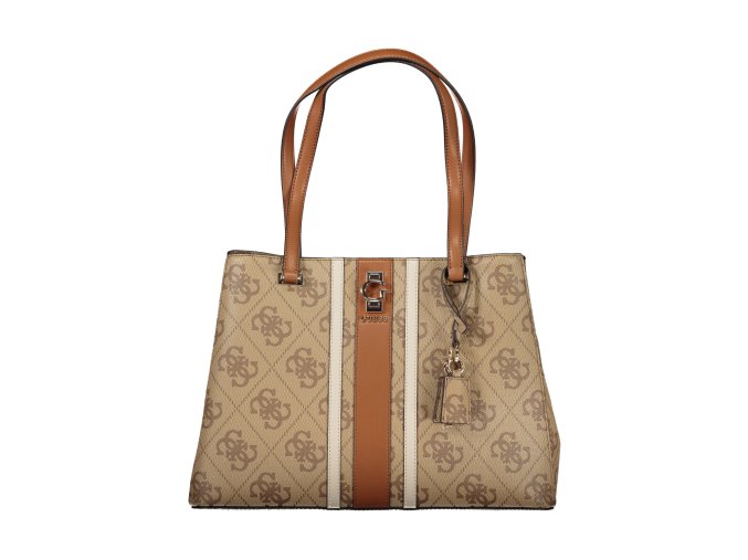Štýlová Dámska Kabelka GUESS JEANS  37.0X27.0X10.0cm  Bežová (Velkost UNI, Farba Bežová)